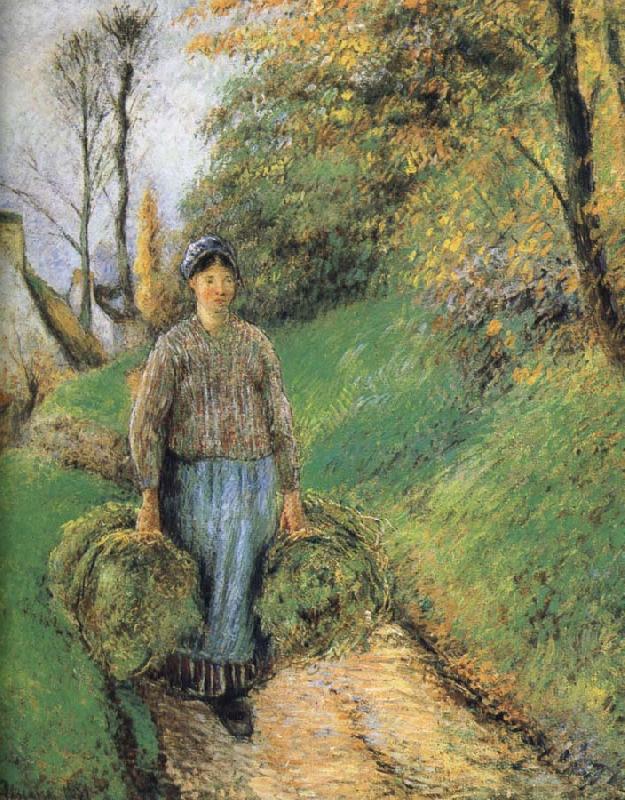 Camille Pissarro Mention hay farmer oil painting image